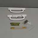 Sliding Patio Door Handle Set with Mortise Lock, Zinc Diecast, Offset Thumbturn, Fits 1-5/8" to 1-3/4" Door Thick, 3-15/16" Hole Spacing, Non-Handed, White