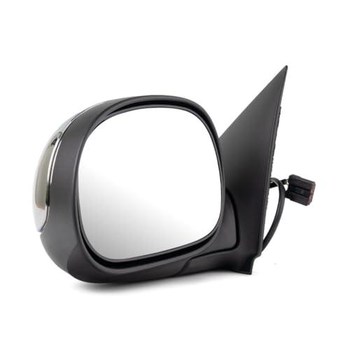 For Ford F-150 1998 1999 2000 2001 Door Mirror Driver Side | Power | Non-Heated | Regular/Super Cab | Chrome | Replacement For F85Z17683FAB | F7TZ17D743AB | FO1320138