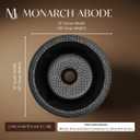 Monarch Abode Kitchen & Bar Sink 12-inch Essex Dual Mount Drop in Bar Prep Sink, Hand Hammered Matte Black Aluminum Sinks, Drop in or Undermount Kitchen Sinks, Single Circular Dual Mount Bowl