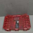 Ontel Battery Daddy Storage & Organizer Case w/Tester, Stores & Protects Up to 180 Batteries, Double-Sided, Clear Locking Lid, Secure Latches & Portable Carrying Handle - Red (Batteries Not Included)