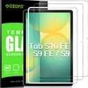 GOZOPO Screen Protector for Samsung Galaxy Tab S10 FE/Tab S9 FE 5G 10.9 inch/Tab S9 11 inch, 9H Tempered Glass Film with Easy Installation Frame, HD Clear/Anti Scratch, 2-Pack