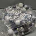 Jenaai 6 Ft Christmas Ball Garland Ornaments Black White Balls Bauble Garland, Shatterproof Xmas Tree Hanging Decoration for Mantel Indoor Outdoor Home Stair Holiday Party Decor