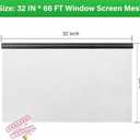 Window Screen Replacement Kit 32 Inch X 66 Feet Durable High Hardness Nanofibers Roll Screen Mesh Window Screen Repair Kit Black for Any Door and Window