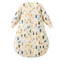 Duomiaomiao 3.5 TOG Baby Sleep Sack 100% Cotton Winter Long Sleeve Baby Wearable Blanket, Super Warm Quilted Comfy Toddler Sleeping Sack S