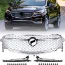 OEM Style Chorme Front Bumper Radiator Grille Assembly Compatible with 2018-2021 Buick Enclave 84739634