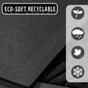 Yimobra Large Door Mat 47x24, All-Weather Waterproof Outdoor Mats for Front Door, Non Slip Rubber Doormat for Patio Proch Outside Entryway Indoor, Black