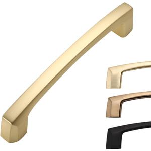 AOOTOCH 5 Inch Brushed Gold Cabinet Pulls - Kitchen Handles for Cabinets, Cupboards, Drawers and Dressers - 10 Pack