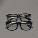livho High Tech Blue Light Glasses - Advanced 99% Blue Light Blocking Computer Glasses - Anti Eyestrain & UV Glare Protection (*B11 Light Black X 2)
