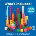 Learning Resources MathLink Cubes - Set of 100 Cubes, Ages 5+ Kindergarten, STEM Activities, Math Manipulatives, Homeschool Supplies, Teacher Supplies