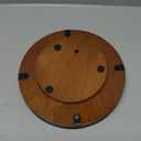 Farmhouse Oak 9" Lazy Susan Turntable Organizer for Cabinet, Round Wooden Lazy Susan Organization and Storage for Dining Table, Pantry, Kitchen, Countertop, Cupboard,Home Decor, Walnut Wood