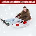 Vertintong Large 35" Inflatable Snow Tube for Adults, Christmas Snow Sled with Handles and Heavy Duty Bottom, Fun Winter Outdoor Gifts for Sledding Tubing Sports