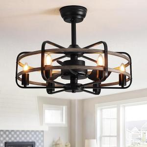 7PM Modern Gold Glass Chandelier, Antique Crystal Chandeliers 3-Layer 6 Light Round Pendant Chandelier for Dining Room Kitchen Island Living Room Bedroom 59" Height Adjustable, 20inch