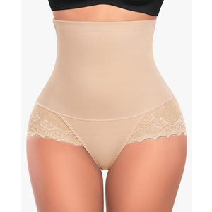 Tummy Control Shapewear Panties for Women High Waisted Shaping Underwear Lace Body Shaper Girdle, XL