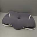 JINXIA Cervical Neck Pillow for Neck and Shoulder, Odorless Memory Foam Pillow with Soft Silk Cover, Ergonomic Orthopedic Neck Support Pillow for Side, Back & Stomach Sleepers - Gray