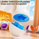 JUKUDAHU Matched Eggs Toddler Toys 1 2 3 4 Year Old - Shape Color Sorting Games, Kids Easter Eggs, Toddler Sensory Toys, Preschool Educational Boy Toy, Gifts for Baby 6-12 Months+