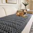 Couch Cover for Dogs Washable,Non Slip Fuzzy Durable Couch Covers for 3 Cushion Sofa Pet Friendly Sofa Cover Dog Thick Soft Slipcovers Protector Couches Mat Bed (Grey, 27.6" x 70.9"/70 x 180cm)