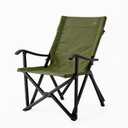 IKURAM Outdoor Camping Chair, Portable Folding Chair, Lightweight Compact Design for Beach, Lawn & Sports, Outdoor Gear, 250 LBS Capacity, Green, Small
