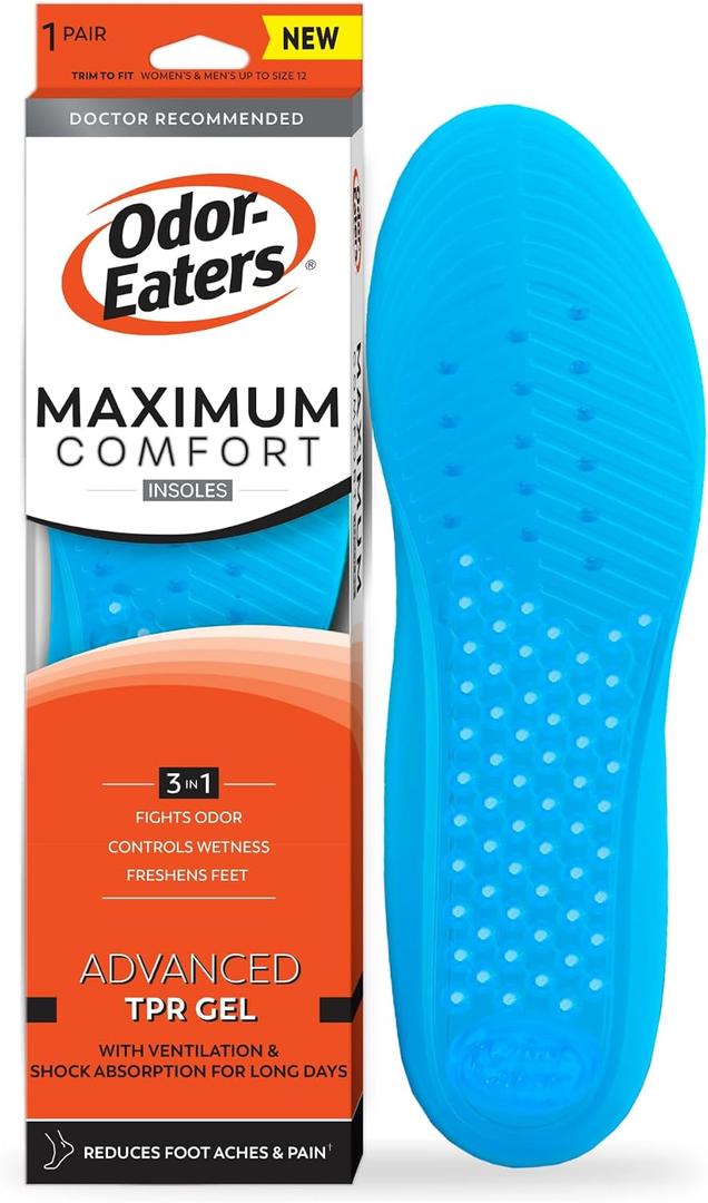 Odor-Eaters Max Comfort Gel Insoles, 1 Pair