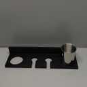 seashpea Hair Tool Organizer Wall Mounted - Wooden Dryer Holder, Blow Dryer Holder for Bathroom, Rustic Styling Tools Organizer for Flat Iron, Curling Wand, Hair Straighteners, Brushes, Black