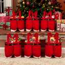 XYHTYBD 10 Pcs Small Christmas Gift Bags, Santa Pants Gift Bag For Wedding Holiday New Year Holiday Gift, Christmas Treat Bags For Kids Decorations