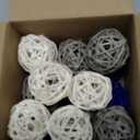 Yaomiao 15 Pieces Vase Filler Rattan Balls Decorative for Craft, Party, Wedding Table Decoration, Aromatherapy Accessories, 1.8 Inch(Blue Gray White)