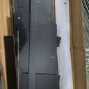 Black LED TV Stand, Entertainment Center for Gaming, Living Room & Bedroom