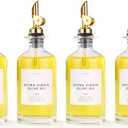 Molimoli Glass Olive Oil Cruet Set - 350ml Bottles With Weighted Pourers, Set of 4 (350ml, Set of 4, Gold)