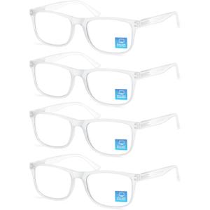 Blue Light Blocking Reading Glasses Men Large Wide Oversized Square Computer Readers Glasses for Big Head/Large Face