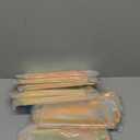 Dunzy 8 Pcs Holographic Iridescent Clear Makeup Bags with Zipper Travel Cosmetic Pouches with Wrist Loop Waterproof Toiletry Organizer Case Home Office Beach Pouch Purse Diaper Vacation Gift Bag(L)