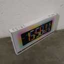 Large Digital Wall Mount Clock 17.3", 15 Color Modes Jumbo Numbers, 8 Color Modes Atmosphere Lights, Led Large Display Auto-Dimming/DST, for Classroom Living Room Garage Gym, Gift for Senior Mom Dad