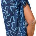 Herseas Women Sheer Sarong High Slit One Size Swimsuit Coverups 2026 Summer Floral Print Chiffon Wraps Beach Cover Up (Blue), P