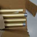 Heavy Duty Curtain Rods for Windows 28 to 48 Inch, 1 Inch Adjustable Gold Curtain Rod with Easy Installation and Modern Design (A1,Gold,30-60")