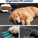 FURTIME Large Dog Car Seat, Upgraded PU Leather Back Seat Extender with Hard Bottom, Waterproof Pet Car Seat Cover for Medium Sized Dog, Pet Hammock for Cars, SUVs, Trucks (L)