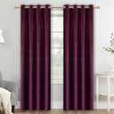 Dark Purple Velvet Curtains 84 inches Long Grommet Blackout Curtains for Bedroom Light Blocking Thermal Insulation Drapes Set of 2 Panels 38”x 84”