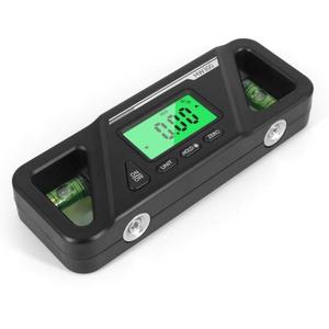 2 in 1 Digital Magnetic Level Tool Digital Level and Protractor Angle Finder Bright LED Display (Black)
