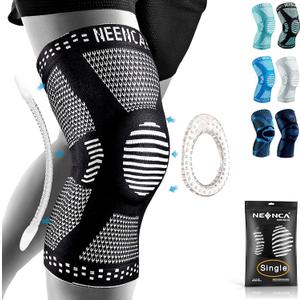NEENCA Professional Knee Brace for Women/Men, Knee Support with Patella Pad & Side Stabilizers, Compression Knee Sleeve for Knee Joint Pain, Meniscus Tear, ACL, PCL, Runner, Workout (Small, Black)