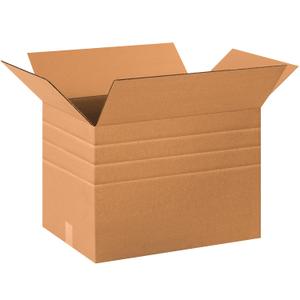 Tape Logic TLMD201414 Multi-Depth Corrugated Boxes, 20" x 14" x 14", Kraft (Pack of 15)