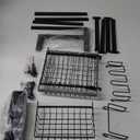 Dish Drying Rack - Over The Sink Dish Drainer Drying Rack with Utensil & Knife Holder, Hooks, Stainless Steel Kitchen Organizers and Storage Solution, 11.8" D x 31.5"~39.0''W x 30" H, Black