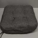 IASEAHK Chair Cushions for Dining Chairs, Dining Chair Cushions, Tufted Indoor Chair Pads with Ties & Non Slip Backing, Seat Cushions for Kitchen Chairs 16.5” x 16.5” x 3.5”, Set of 6, Grey