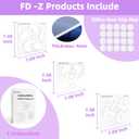 Feather Design Free Motion Quilting Templates Series Includes Instruction Quilting Templates for Machine Quilting Creative Quilting Design Supplies for Domestic Sewing Machine (FD-Z)