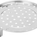 Stainless Steel Steam Holder Steam Rack Round Steaming Plate for Pots Pans Crock Pots with Supporting Feet(Medium diameter 24cm)
