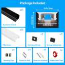 Besseto 10 Pack 1M/3.3Ft LED Aluminum Channel for Wall Panel,Wood Slat Wall Panel LED Strip Light Aluminum Channel Profile for Living Room Bedroom Bathroom Stairs (Black-10Pack 3.3Ft)