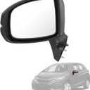 JDMSPEED Left Driver Side View Door Mirror Compatible with 2015-2020 Honda Fit Non-Heated Manual Folding Black Replace# HO1320332 76258-T5R-A01 76208-T5R-305(6 pin)