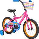 Schwinn Elm 16-Inch Bike for Kids Ages 5-7, Built for Safety and Comfort, Quick Assembly, Beginner Training Wheel Bicycle