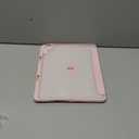 Soke Case for iPad Pro 12.9 Inch (6th/5th/4th/3rd Generation, 2022/2021/2020/2018) - Pencil Holder + Auto Sleep/Wake + Camera Protection, Transparent Shockproof Back Cover, Pink