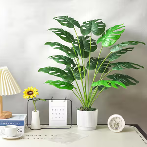 28 in. Green Artificial Plants Large Monstera Faux Plants