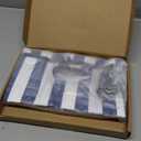 Sanwuta 2 Pack Money Bag with Lock Locking Money Bag for Beach Christmas Wallet Gifts 6.7 x 11 Inch(Dark Blue, White)