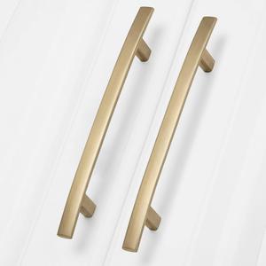 homdiy 20 Pack 6-1/4" Solid Heavy-Duty Zinc Alloy Cabinet Handles, Champagne Bronze Cabinet Pulls, Arch Drawer Pulls Modern Hardware for Kitchen Bathroom Cupboard