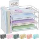 Spacrea Desk Organizers and Accessories, Paper Organizer for Desk with File organizer, Desk Accessories & Workspace Organizers for Office Supplies 