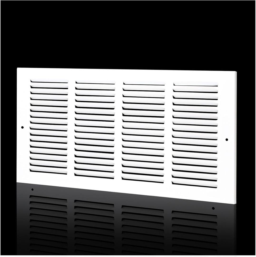 16x8 Return Air Grille for 16"W x 8"H Duct Opening,Return Air Vent Cover | Steel Wall AC HVAC Air Vent Cover Grill HVAC Cold Air Intake Grille Without Filter House,Outer Dim:17.75"W X 9.75"H